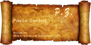 Pavle Zerind névjegykártya